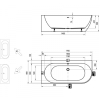 Ванна акриловая Ravak Freedom Corner L 170x80 см отдельностоящая (хром) XC00100041