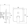 Змішувач прихованого монтажу ванна/душ Ravak Flat R-box Vari RB 072.50, X070123