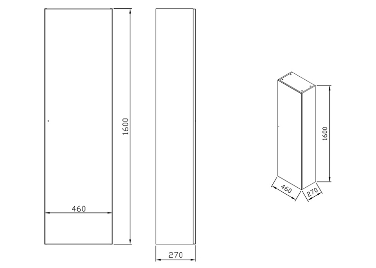 Пенал Ravak SB Formy 460 горіх, X000001262