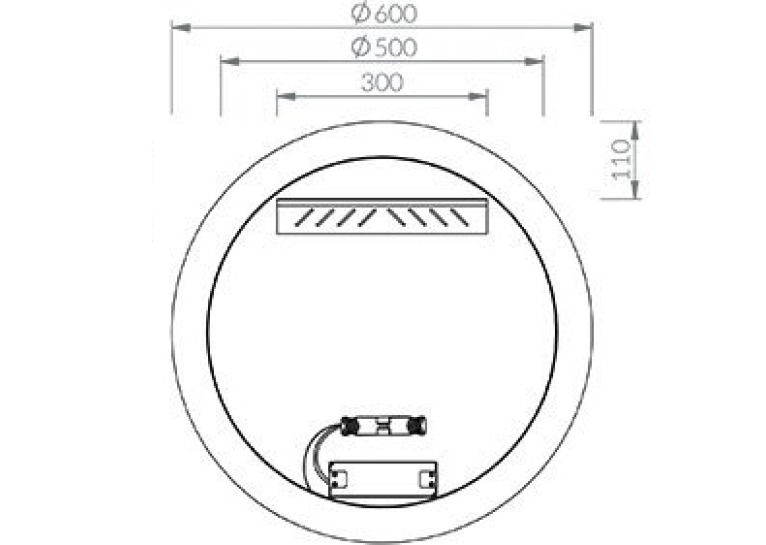 Зеркало Ravak LUNA I 600 с LED подсветкой