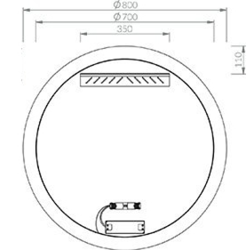 Зеркало Ravak LUNA I 800 с LED подсветкой