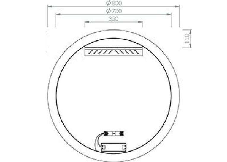  Дзеркало Ravak LUNA I 800 з LED підсвічуванням