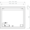  Дзеркало Ravak OBLONG I 700x700 з LED підсвічуванням