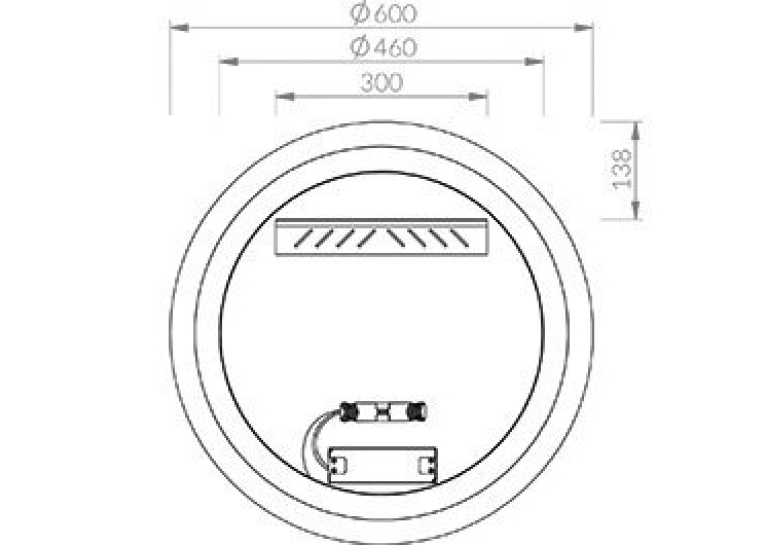  Дзеркало Ravak ORBIT I 600 з LED підсвічуванням