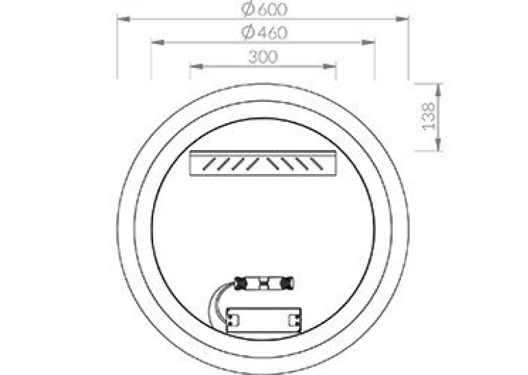  Дзеркало Ravak ORBIT I 600 з LED підсвічуванням