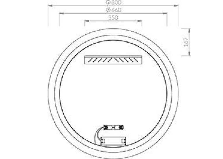  Дзеркало Ravak ORBIT I 800 з LED підсвічуванням