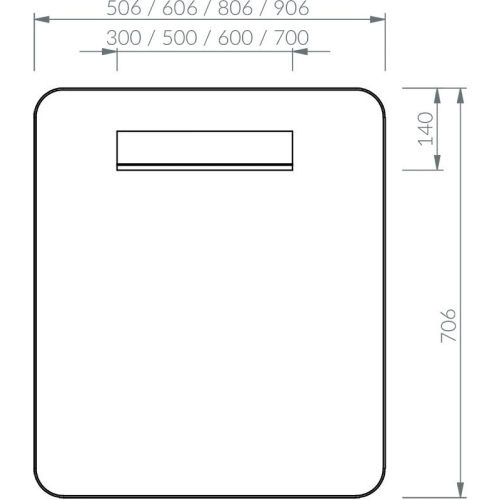 Зеркало Ravak STRIP I 800x700 чёрный с LED подсветкой