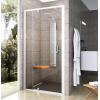 Душові двері Ravak PIVOT PDOP 2 - 120 Transparent, білий профіль, ручка хром, безпечне скло, 03