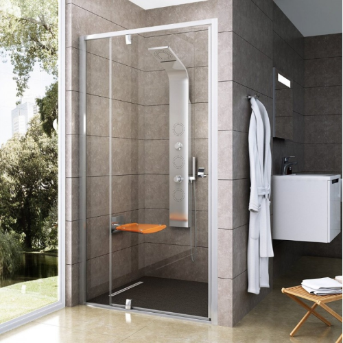 Душові двері Ravak PIVOT PDOP 2 - 120 Transparent, полірований алюміній, безпечне скло, 03GG0C00Z1