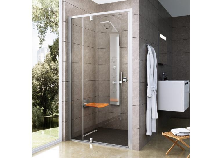 Душові двері Ravak PIVOT PDOP 2 - 100 Transparent, полірований алюміній, безпечне скло, 03GA0C00Z1