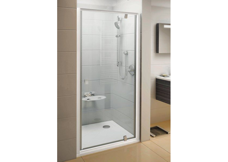 Душові двері Ravak PIVOT PDOP 1 - 90 Transparent, білий профіль, безпечне скло, 03G70100Z1