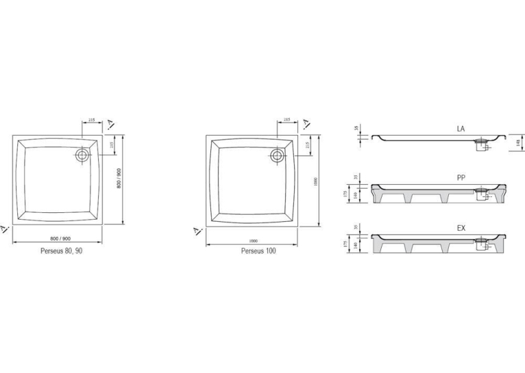 Панель для піддону Ravak GALAXY PERSEUS 80 Set N, A824001010