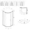  Кутова душова кабіна Ravak PIVOT PSKK 3 - 90 Transparent, скло, полірований алюміній, 37677C00Z1