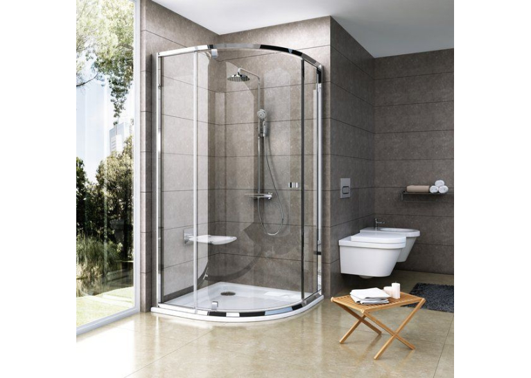 Душова штора Ravak PIVOT PSKK 3 - 100 Transparent, кутова, скло, сатин, 376AAU00Z1