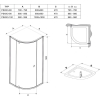 Кутова душова кабіна Ravak PIVOT PSKK3-90, чорний + TRANSPARENT, 37677300Z1 Уцінка (подряпини та сколи)