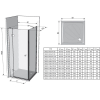 Стінка для душової кабінки Ravak SMARTLINE SMPS - 100 L Transparent, фурнітура хром, безпечний стек