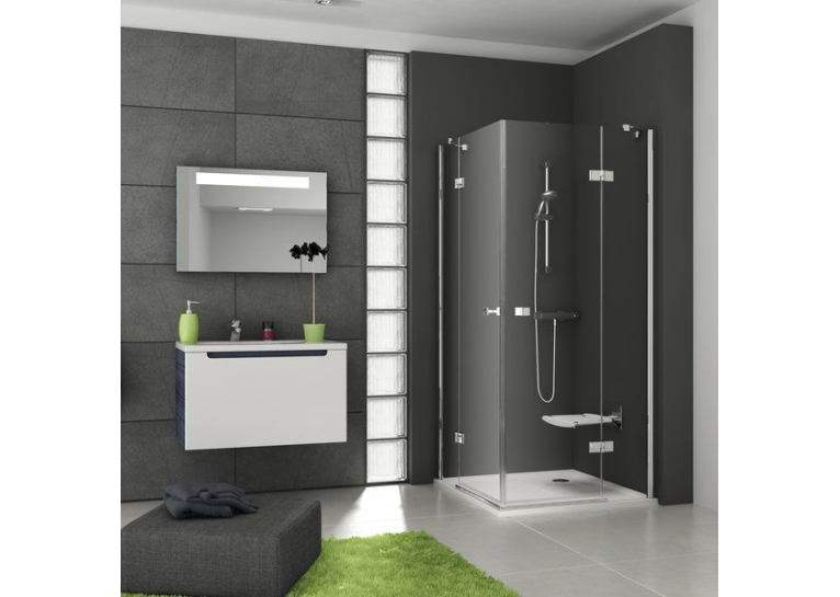 Душова штора Ravak SMARTLINE SMSRV 4 - 90 Transparent, безпечне скло, профіль хром, 1SV77A00Z1