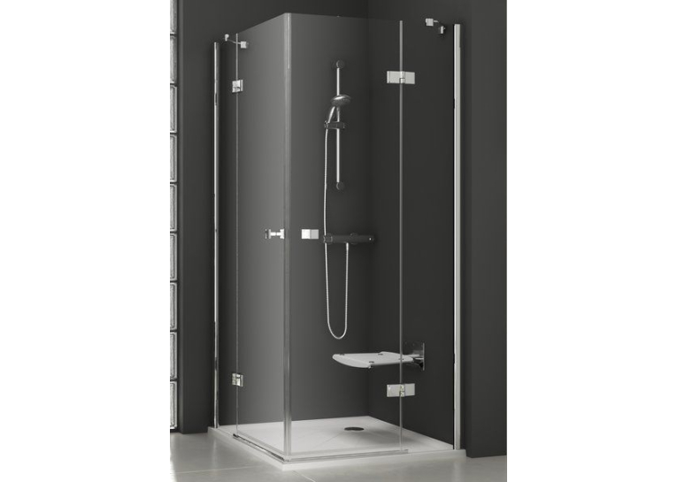 Душова штора Ravak SMARTLINE SMSRV 4 - 90 Transparent, безпечне скло, профіль хром, 1SV77A00Z1