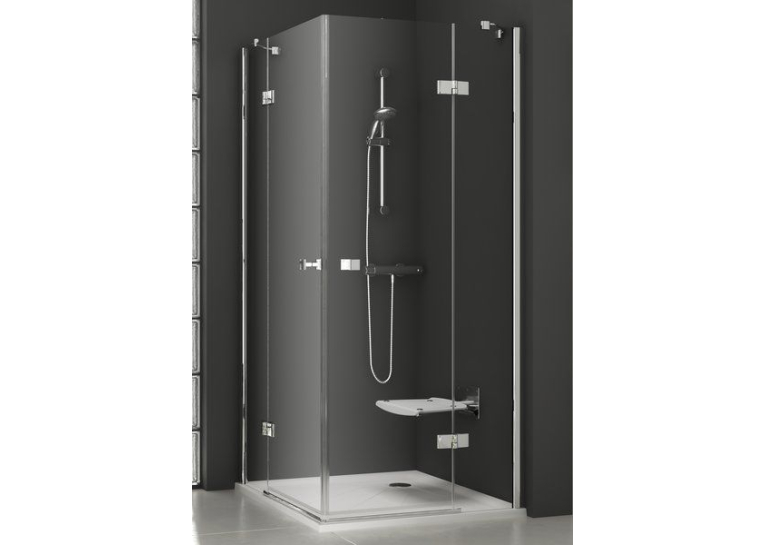 Душова штора Ravak SMARTLINE SMSRV 4 - 90 Transparent, безпечне скло, профіль хром, 1SV77A00Z1