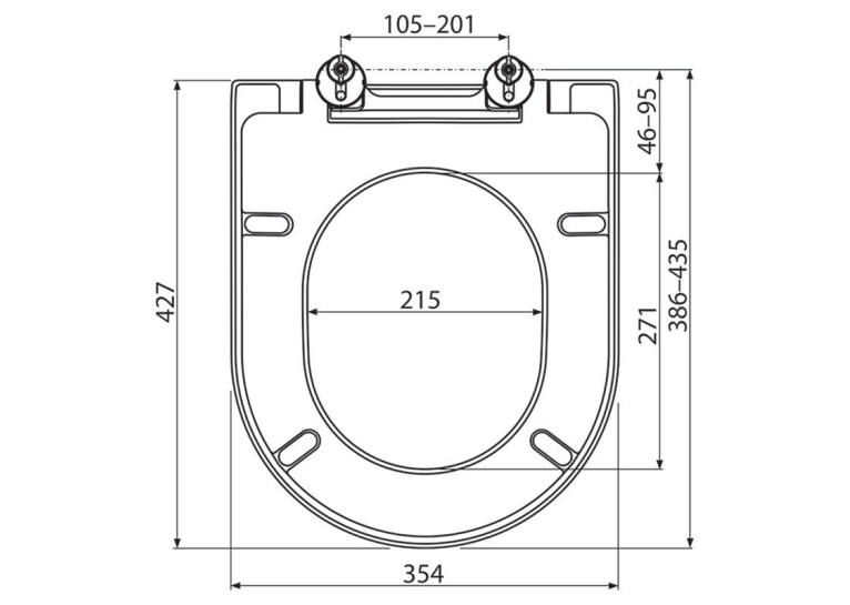 Сиденье для унитаза Ravak Uni Chrome, дюропласт, микролифт, с креплением, X01549