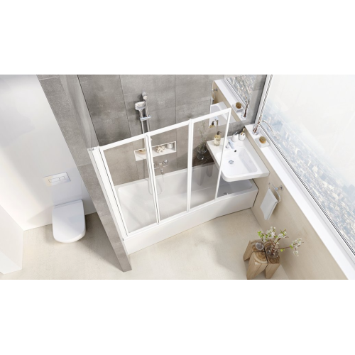 Шторка для ванни Ravak VS3-100 TRANSPARENT сатин профіль, 795P0U0041