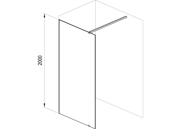 Душова кабіна Ravak Walk-IN Wall-90, безпечне скло, GW9W70C00Z1