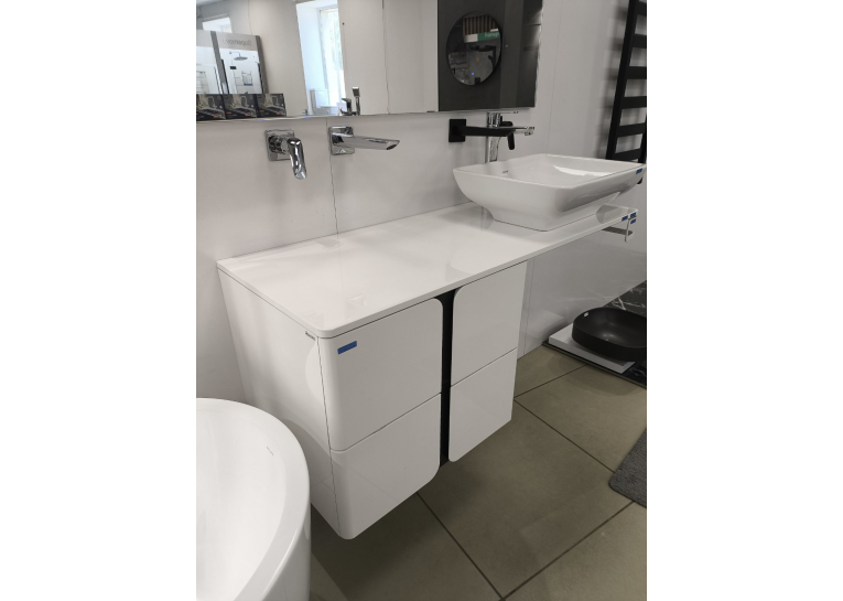 Комплект Мебели Ravak Balance SD 120 см: Тумбочка со столешницей  + Умывальник + Смеситель + Зеркало + Крепление для столешницы +  Полотенцедержатель X000001367K