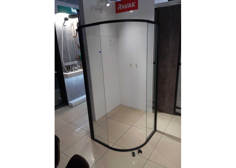 Кутова душова кабіна Ravak PIVOT PSKK3-90, чорний + TRANSPARENT, 37677300Z1 Уцінка (подряпини та сколи)