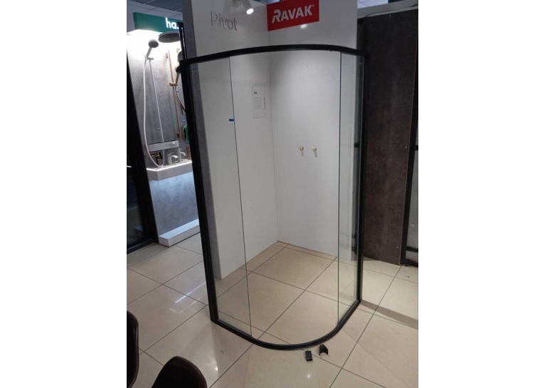 Угловая душевая кабина Ravak PIVOT PSKK3-90, черный + TRANSPARENT, 37677300Z1 Уценка (царапины и сколы)