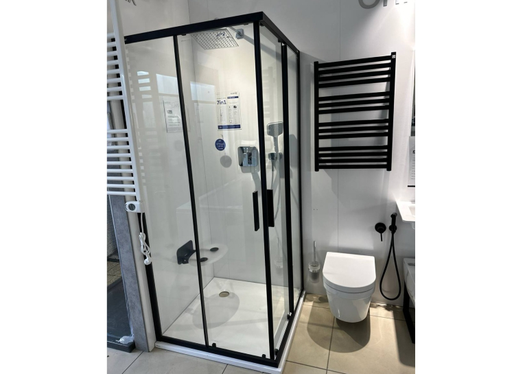  Душова кабіна квадртана  Ravak Blix BLSRV2-90 Чорний TRANSPARENT X1LM70300Z1