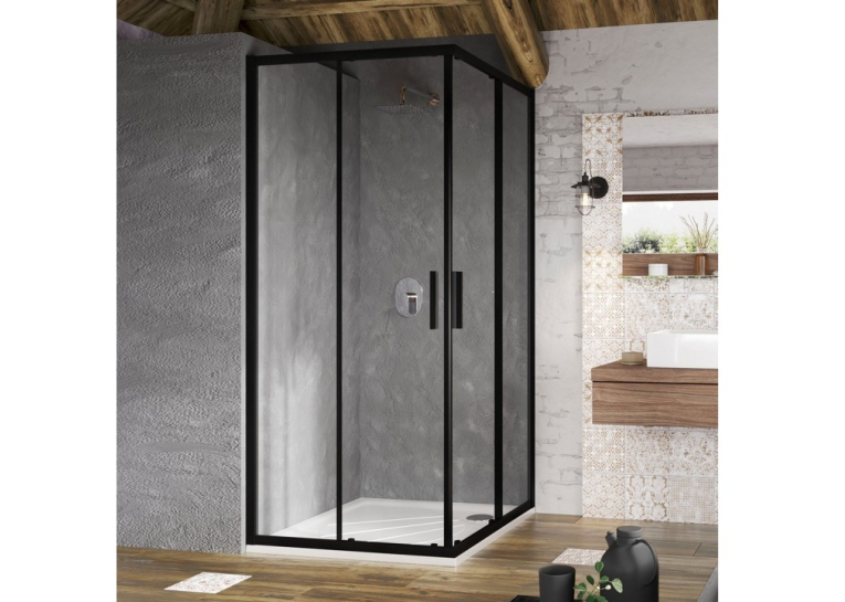 Душова кабіна RavakBlix Slim BLSRV2-80  Чорний TRANSPARENT X1LM40300Z1