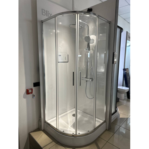 Душовий куточок Ravak BLIX Slim BLSCP4-90, полірів. алюміній + TRANSPARENT, X3BM70C00Z1