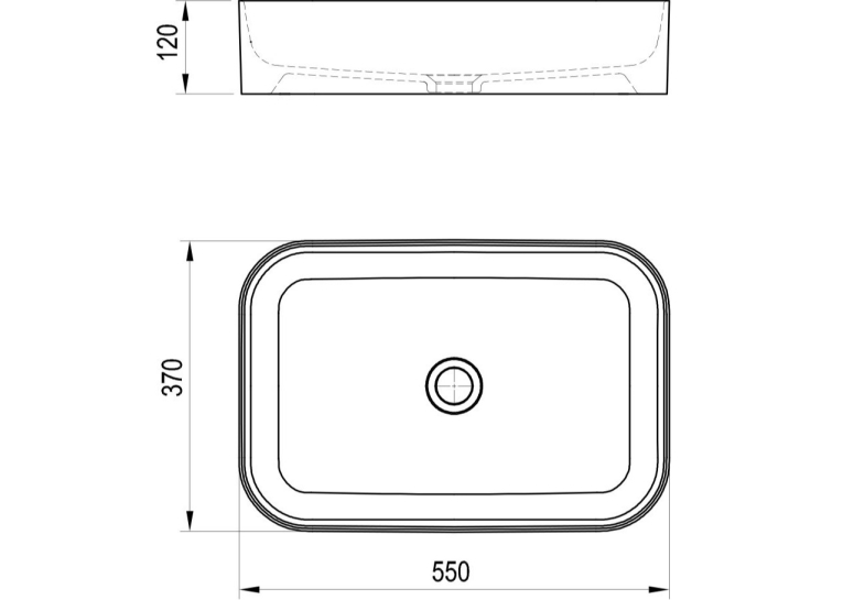  Умивальник Ravak Ceramic Slim R 550 Slim,XJX0D155001