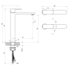 Змішувач для умивальника Ravak Сhrome II BeCool 300 mm Chrome X070449