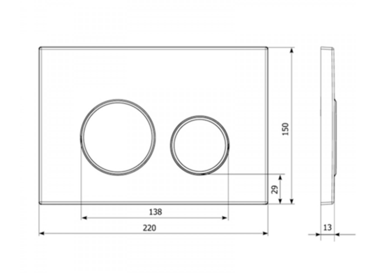  Клавіша змиву Ravak CIRCLE хром GPX2240110
