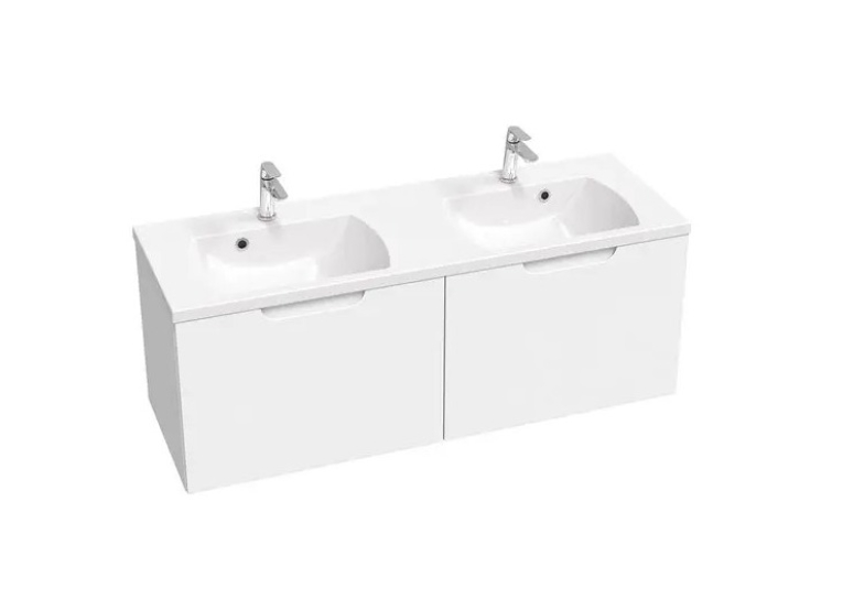 Тумба для двойной раковины Ravak SD- 1300 Classic II, 130 см, с высоким ящиком, белый глянец, X000001482