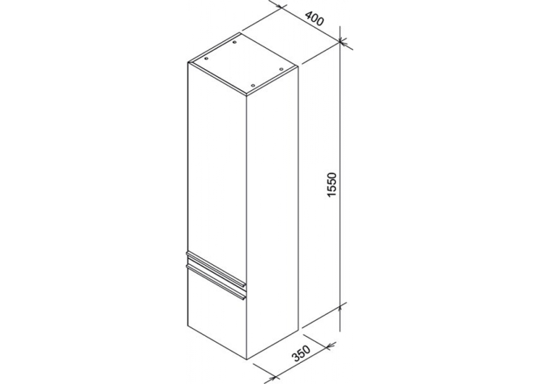 Пенал Ravak Clear SB 400 R bila/bila, X000000763