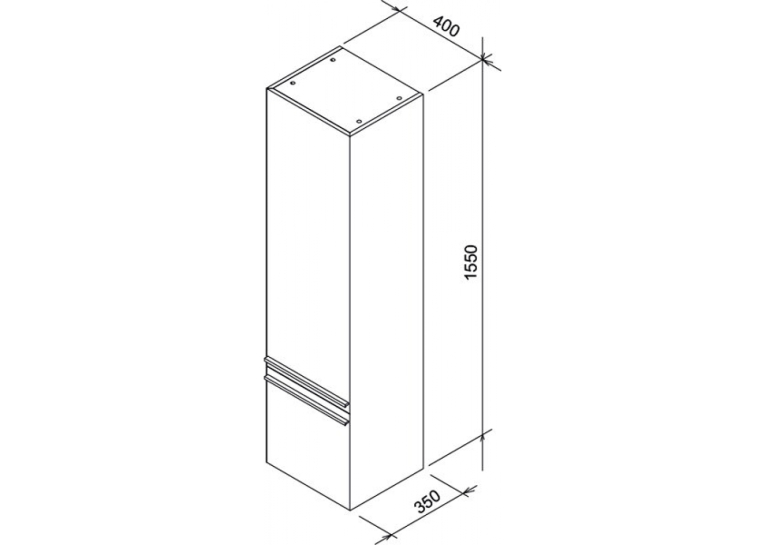 Пенал Ravak Clear SB 400 R bila/bila, X000000763