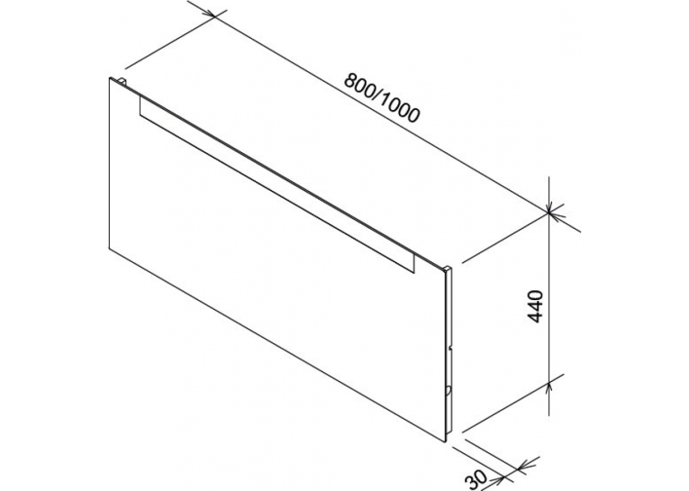 Зеркало Ravak Clear, 1000 x 30 x 440, X000000766