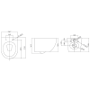  Підвісний унітаз Ravak WC CONCEPT OVAL RimOff, білий, RKUM000009