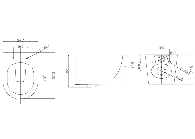  Підвісний унітаз Ravak WC CONCEPT OVAL RimOff, білий, RKUM000009