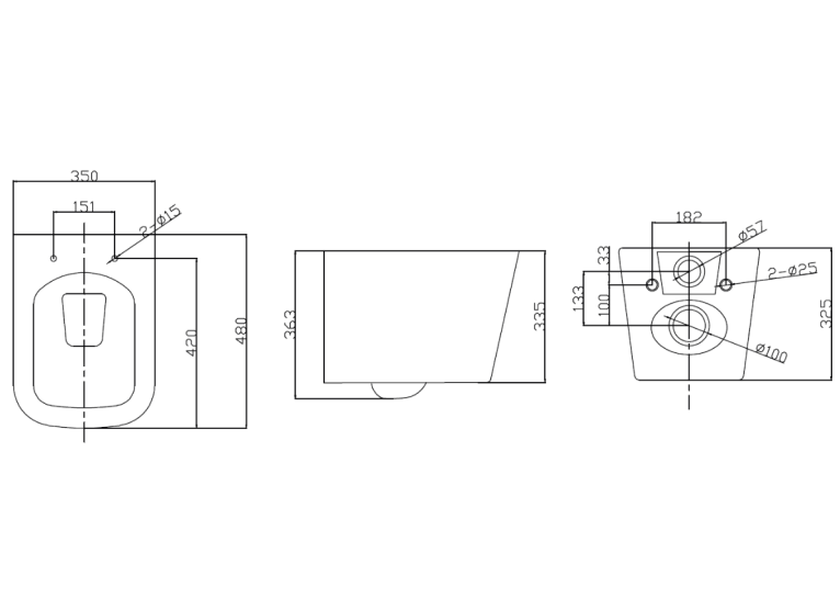  Підвісний унітаз Ravak WC CONCEPT CUBE RimOff, білий, RKUM000011