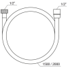 Душовий шланг для душу пластиковий 150 см Ravak SatinFlex EasyTwist, Black Matt 913.22BLМ X07P671