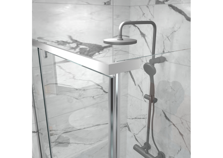  Душова штора Ravak ESDPS-120/90 Transparent полірований алюміній, RKUC500019