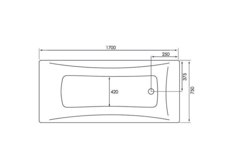 Ванна акрилова прямокутна RAVAK FANCY 170х75 см RKUF600019