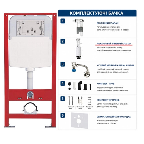 Инсталляция Ravak FrameCore Direct для установки подвесного унитаза,  RKUC3000003