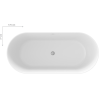 Ванна акрилова Ravak FREEDOM O TEC 170x77 см Синя / Біла CD21400000