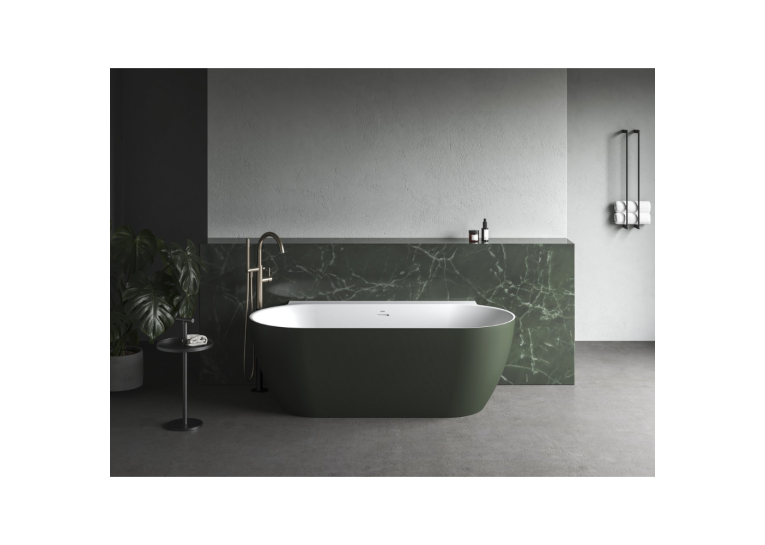 Ванна акриловая Ravak FFREEDOM Wall II TEC снежно-белая/серо-зеленая 170х87 см CC71200000