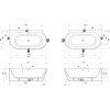 Акрилова внна Ravak Freedom Corner II Tec 175x86 см R Білий матовий CC81800000