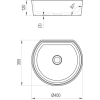 Умывальник Ravak MOON 1C, без перелива, XJN01300001